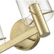 Apolla 2 Light 15 inch Vintage Brass Vanity Light Wall Light